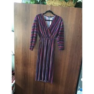Caara Purple Multicolor Vertical Stripe …